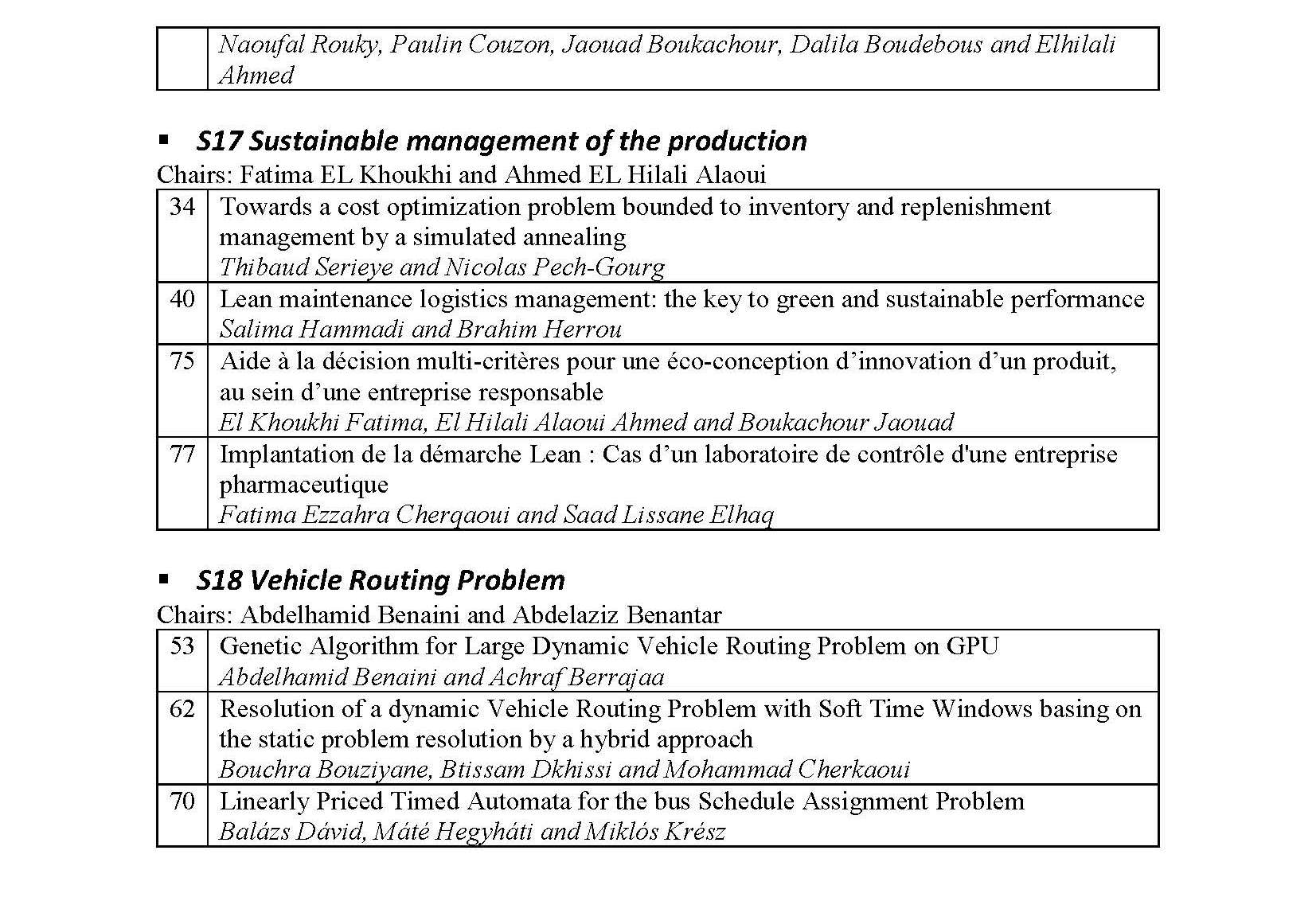 Programme